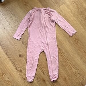 Toddler girl Kyte baby pink footless onesie 3T